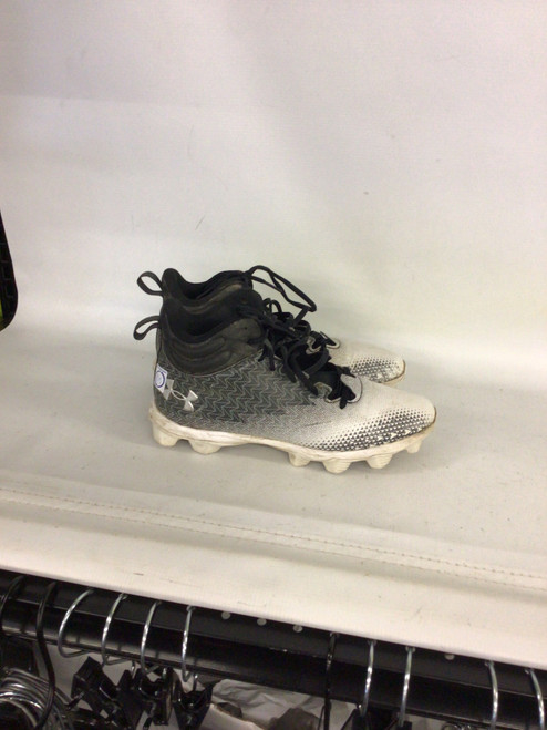 Vist Large View of Product Image Which is Used Under Armour SPOTLIGHT FRANCHISE Adult FB Cleats Black And White Senior 8.5