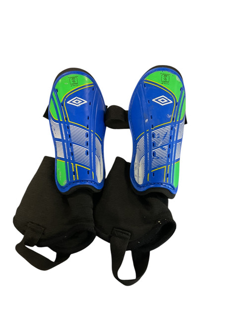 Vist Large View of Product Image Which is Used Umbro Soccer Shin Guards Youth Navy Blue SM