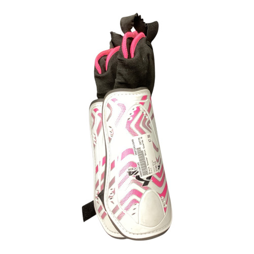 Vist Large View of Product Image Which is Used Brava Soccer Shin Guards Adult White LG