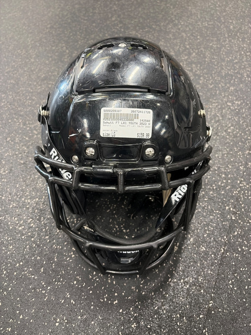 Vist Large View of Product Image Which is Used Schutt F7 LX1 YOUTH 2023 FB Helmet Black LG