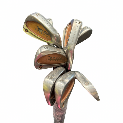 Vist Large View of Product Image Which is Used Taylormade OVERSIZE Mens Package Set RH Grey 8 Piece