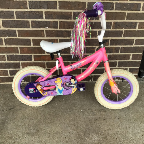 Vist Large View of Product Image Which is Used Huffy DISNEY PRINCESS 12 IN BIKE BMX Bike Girls Pink 12"
