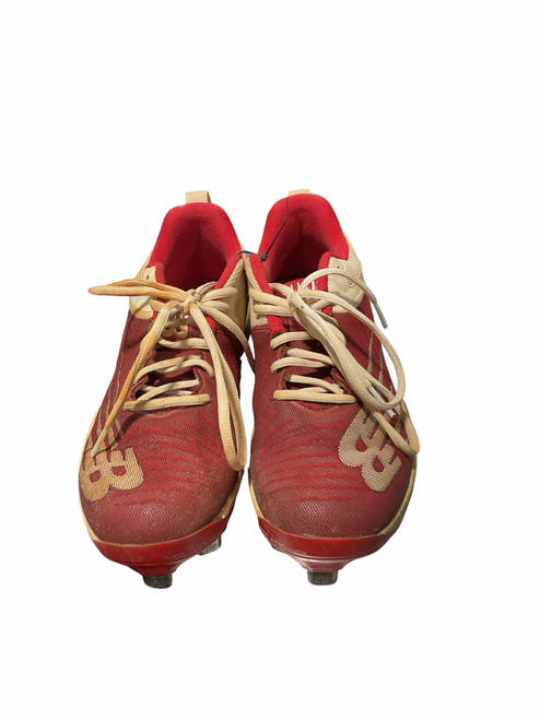 Vist Large View of Product Image Which is Used New Balance METAL CLEATS BB/SB Cleats Red Senior 6.5