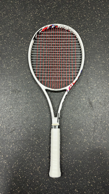 Vist Large View of Product Image Which is Used Tecnifibre TF40 305 Adult Tennis Racquet White 4 1/4"