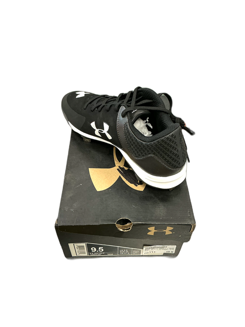 Vist Large View of Product Image Which is Used Under Armour BASEBALL SPIKE BB/SB Cleats Black Senior 9.5