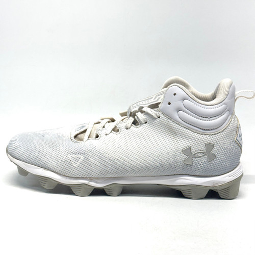 Vist Large View of Product Image Which is Used Under Armour LOCKED DOWN Adult FB Cleats White Senior 12