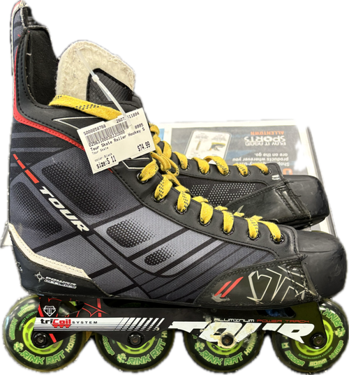 Vist Large View of Product Image Which is Used Tour Skate Roller Hockey Skates Black Senior 11