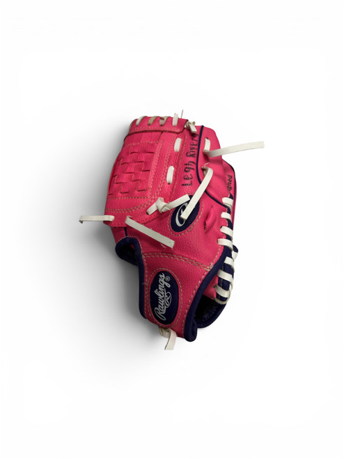 Vist Large View of Product Image Which is Used Rawlings PL90PPW BB/SB Glove T-ball Pink 9"