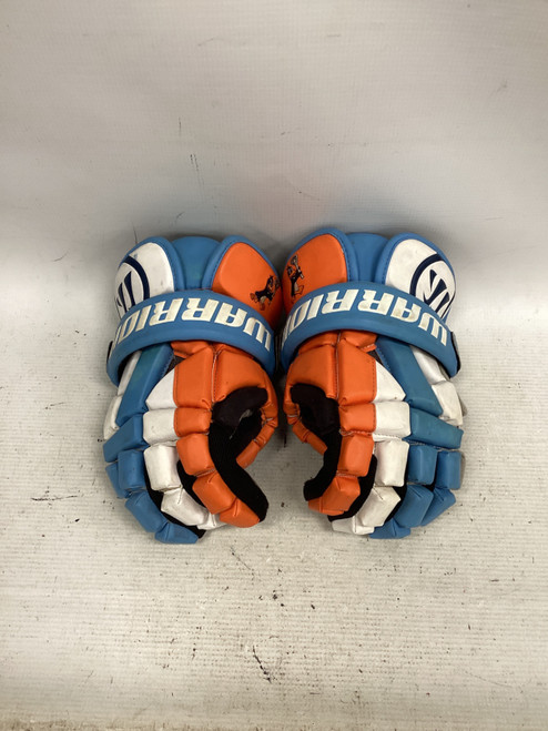 Vist Large View of Product Image Which is Used Warrior RIOT Lacrosse Gloves Mens Carolina Blue MD