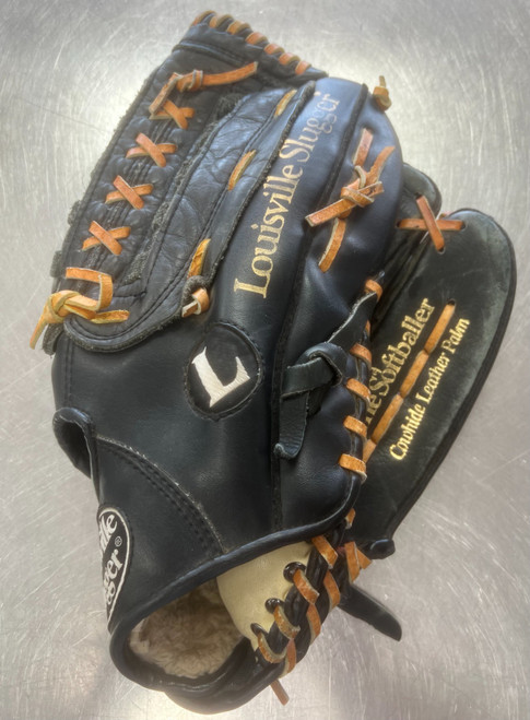 Vist Large View of Product Image Which is Used Louisville Slugger THE SOFTBALLER BB/SB Glove RH Throw Black 13"