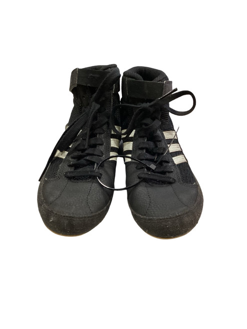 Vist Large View of Product Image Which is Used Adidas Wrestling Shoes Black Youth 13.5