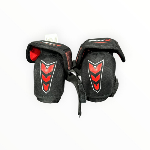 Vist Large View of Product Image Which is Used Pure Hockey X Youth Elbow Pads SM
