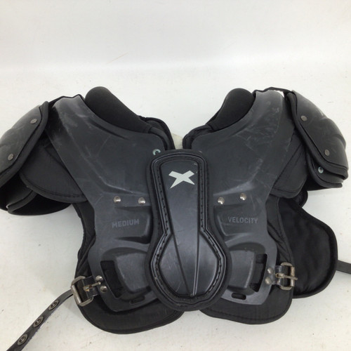 Vist Large View of Product Image Which is Used Xenith VELOCITY MEDIUM SHOULDER PADS FB Shoulder Pads Black MD