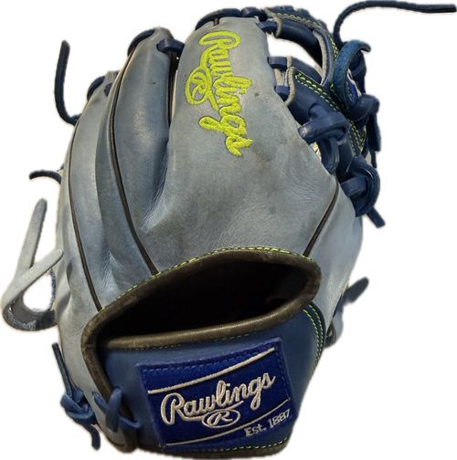 Vist Large View of Product Image Which is Used Rawlings HOH PRO200TR-2CB BB/SB Glove RH Throw Carolina Blue And Navy Blue 9 1/2"