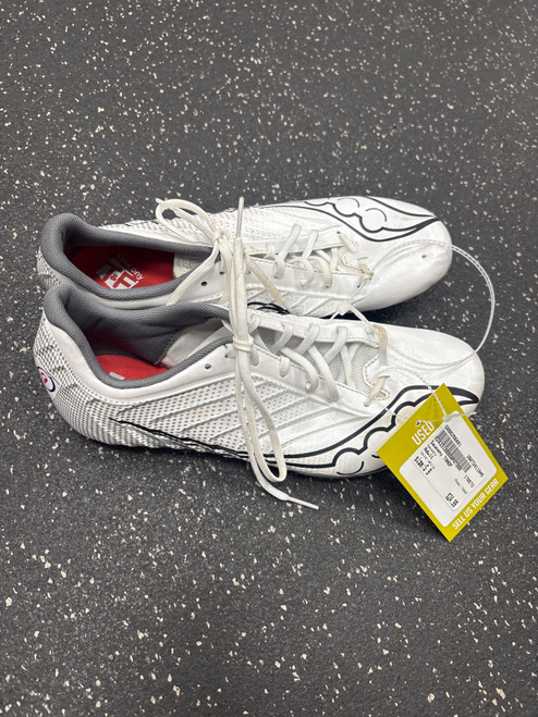 Vist Large View of Product Image Which is Used Saucony TANDF Track & Field Cleats Adult White Senior 9
