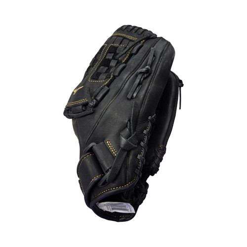 Vist Large View of Product Image Which is Used Mizuno MVP PRIME 12.5 IN FP SOFTBALL GLOVE RH Throw Fastpitch Gloves Black 12 1/2"