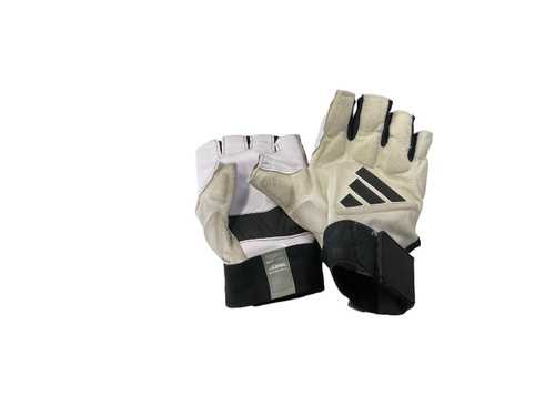 Vist Large View of Product Image Which is Used, Adidas, Football, Gloves, White, LG