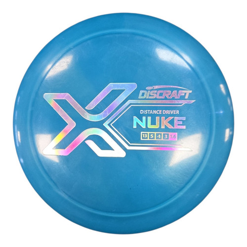 Vist Large View of Product Image Which is Used Discraft X NUKE Disc Golf Driver Teal 175g