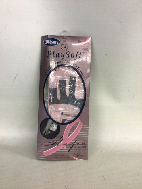 Vist Large View of Product Image Which is Used Wilson Womens Golf Glove Pink MD