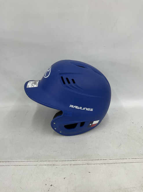 Vist Large View of Product Image Which is Used Rawlings BASEBALL HELMET Batting Helmet No Mask Royal Blue SM