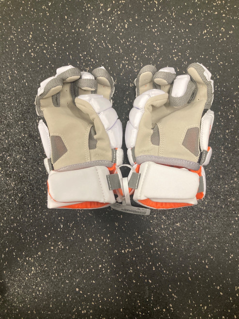 Vist Large View of Product Image Which is Used Warrior BURN Lacrosse Gloves Mens White MD