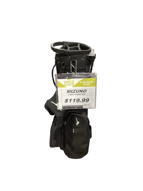 Vist Large View of Product Image Which is Used Mizuno 4 WAY STAND BAG Mens Stand Bag Black