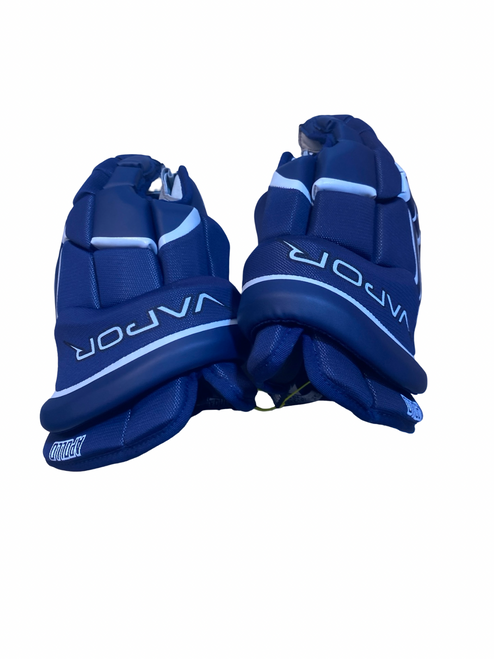 Vist Large View of Product Image Which is Used Bauer VAPOR APOLLO Senior Gloves Navy Blue 14"