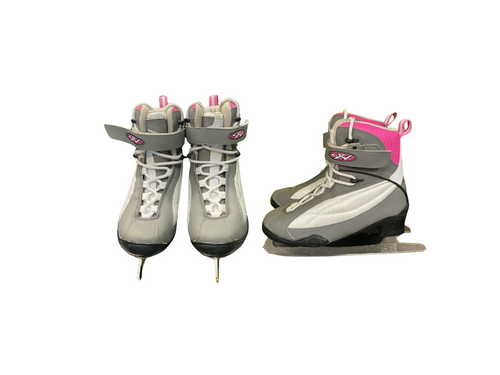 Vist Large View of Product Image Which is Used Hespeler SKATE WomensFigure Skate Graphite And Pink Senior 5