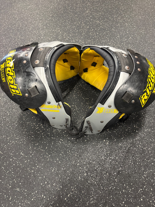 Vist Large View of Product Image Which is Used Riddell X FORCE II FB Shoulder Pads Grey XS