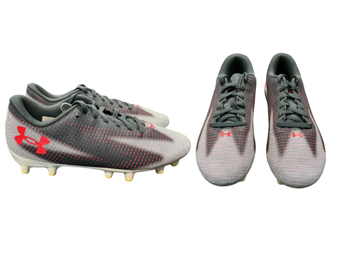Vist Large View of Product Image Which is Used Under Armour Soccer Cleats Black And White Junior 04