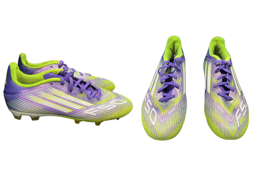 Vist Large View of Product Image Which is Used Adidas Soccer Cleats Clear And Royal Blue Youth 07.5