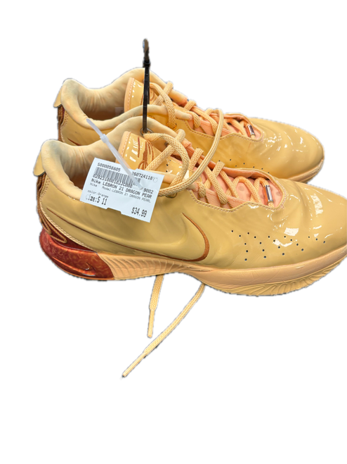 Vist Large View of Product Image Which is Used Nike LEBRON 21 DRAGON PEARL Basketball Shoes M Orange Senior 11