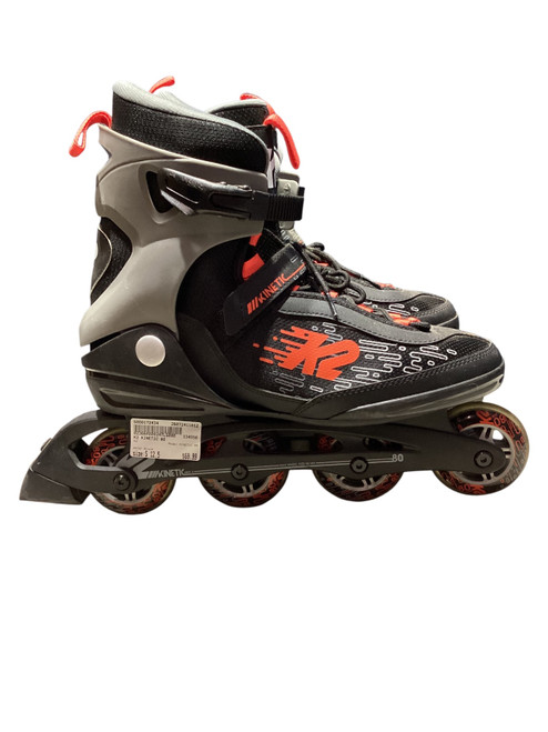 Vist Large View of Product Image Which is Used K2 KINETIC 80 Senior Rec Fitness Skates Black Senior 12.5