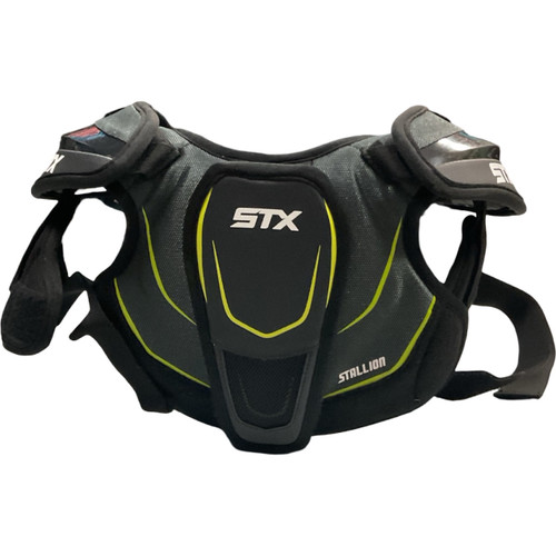 Vist Large View of Product Image Which is Used STX STALLION 200+ Lacrosse Shoulder Pads Black SM