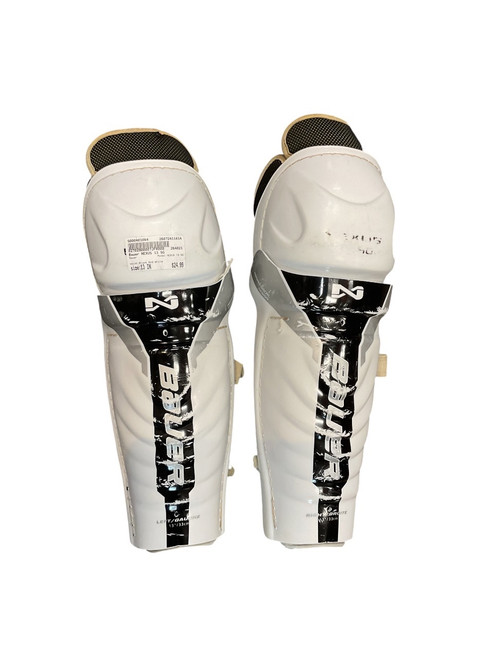 Vist Large View of Product Image Which is Used Bauer NEXUS 13 SG Intermediate Shin Guards Black And White 13"