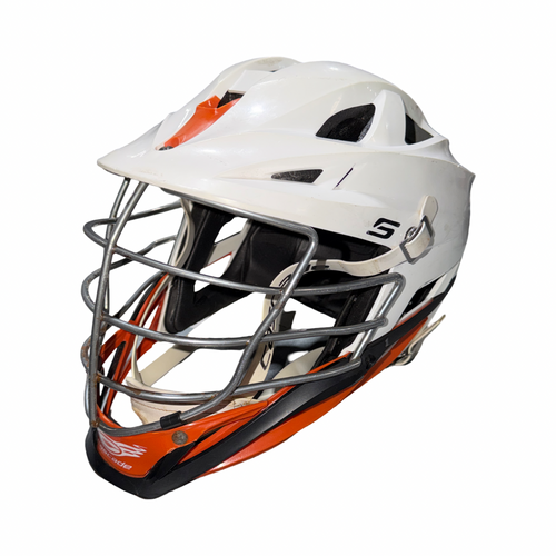Vist Large View of Product Image Which is Used Cascade S Lacrosse Helmet White Fits all