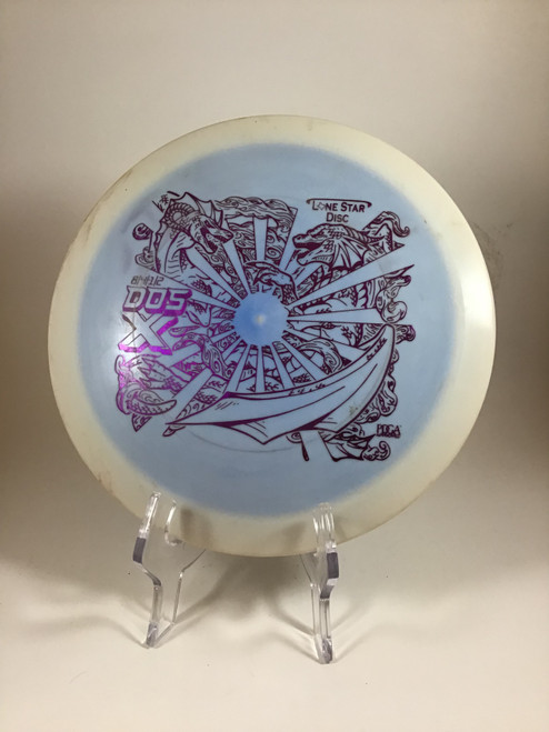 Vist Large View of Product Image Which is Used Lone Star Disc ALPHA DOS X Disc Golf Driver Royal Blue 171g
