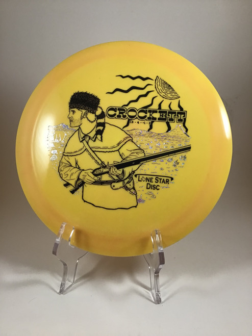 Vist Large View of Product Image Which is Used Lone Star Disc ALPHA CROCKETT Disc Golf Driver Yellow 177g