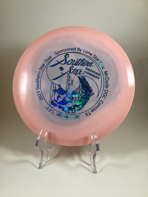 Vist Large View of Product Image Which is Used Lone Star Disc BRAVO TEXAS RANGER Disc Golf Mid Range Pink 177g