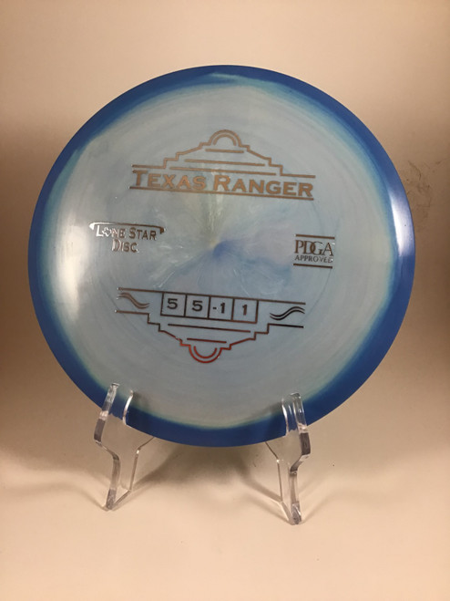 Vist Large View of Product Image Which is Used Lone Star Disc BRAVO TEXAS RANGER Disc Golf Mid Range Royal Blue 174g