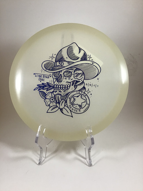 Vist Large View of Product Image Which is Used Lone Star Disc GLOW TEXAS RANGER Disc Golf Mid Range White 176g