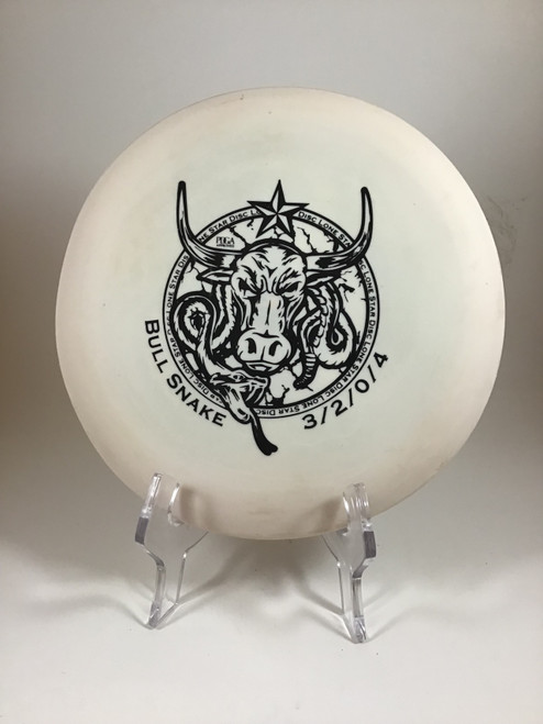 Vist Large View of Product Image Which is Used Lone Star Disc V1 BULLSNAKE Disc Golf Putter White 174g