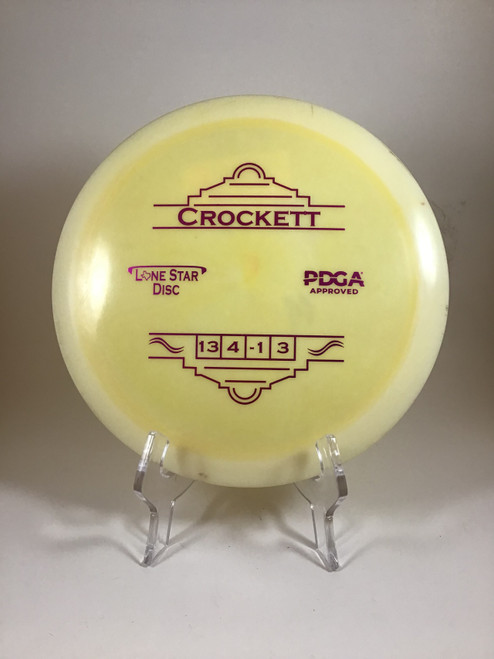 Vist Large View of Product Image Which is Used Lone Star Disc ALPHA CROCKETT Disc Golf Driver Yellow 179g
