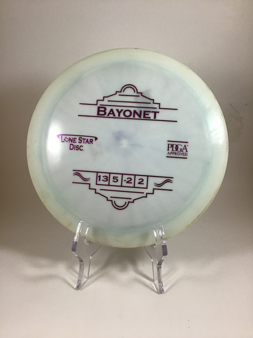 Vist Large View of Product Image Which is Used Lone Star Disc ALPHA BAYONET Disc Golf Driver Royal Blue 174g