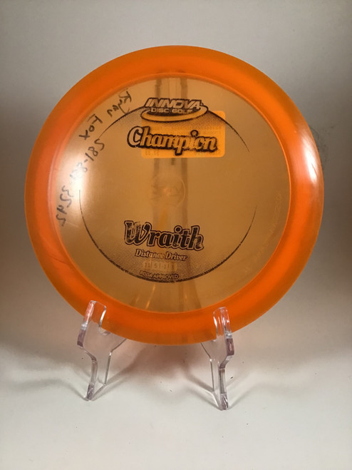 Vist Large View of Product Image Which is Used Innova CHAMPION WRAITH Disc Golf Driver Orange 175g