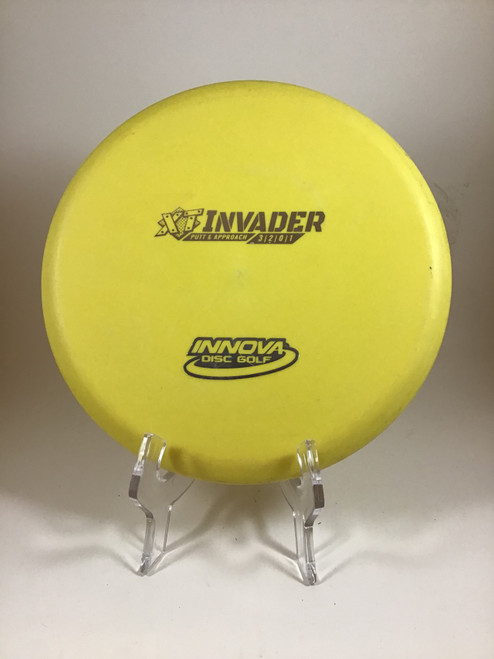 Vist Large View of Product Image Which is Used Innova XT INVADER Disc Golf Putter Yellow 174g