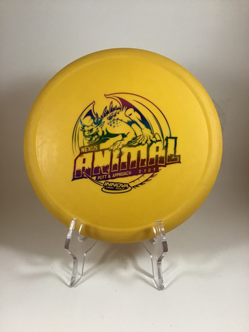 Vist Large View of Product Image Which is Used Innova NEXUS ANIMAL Disc Golf Putter Yellow 171g