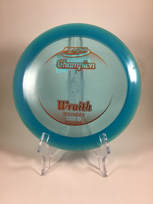 Vist Large View of Product Image Which is Used Innova CHAMPION WRAITH Disc Golf Driver Royal Blue 176g