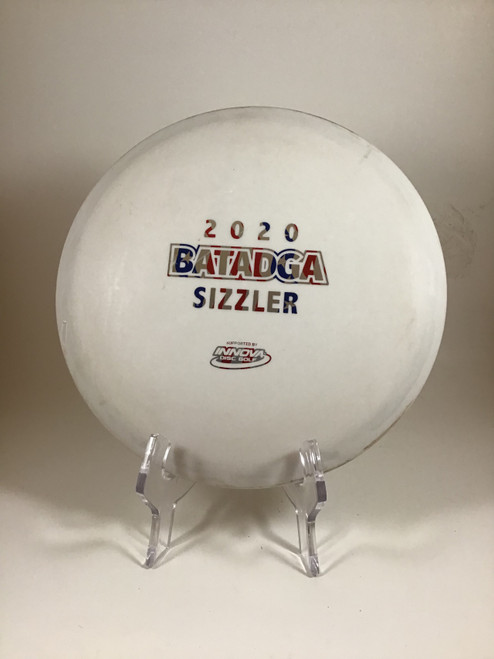 Vist Large View of Product Image Which is Used Innova KC PRO ROC Disc Golf Mid Range White 177g