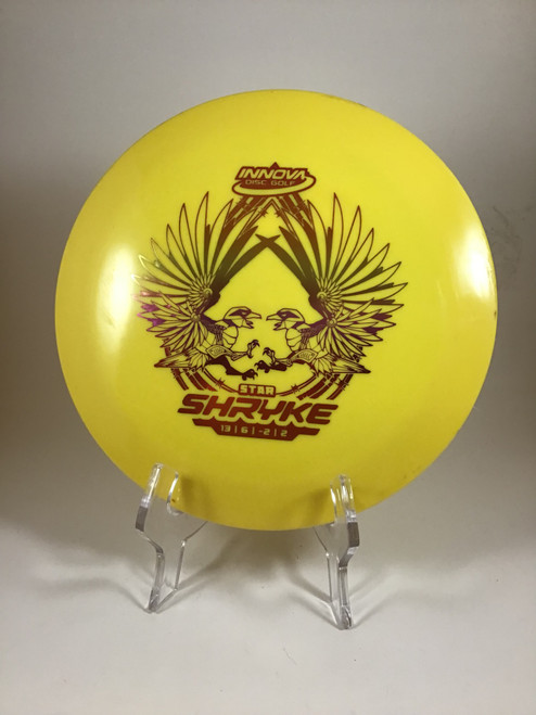 Vist Large View of Product Image Which is Used Innova STAR SHRYKE Disc Golf Driver Yellow 174g
